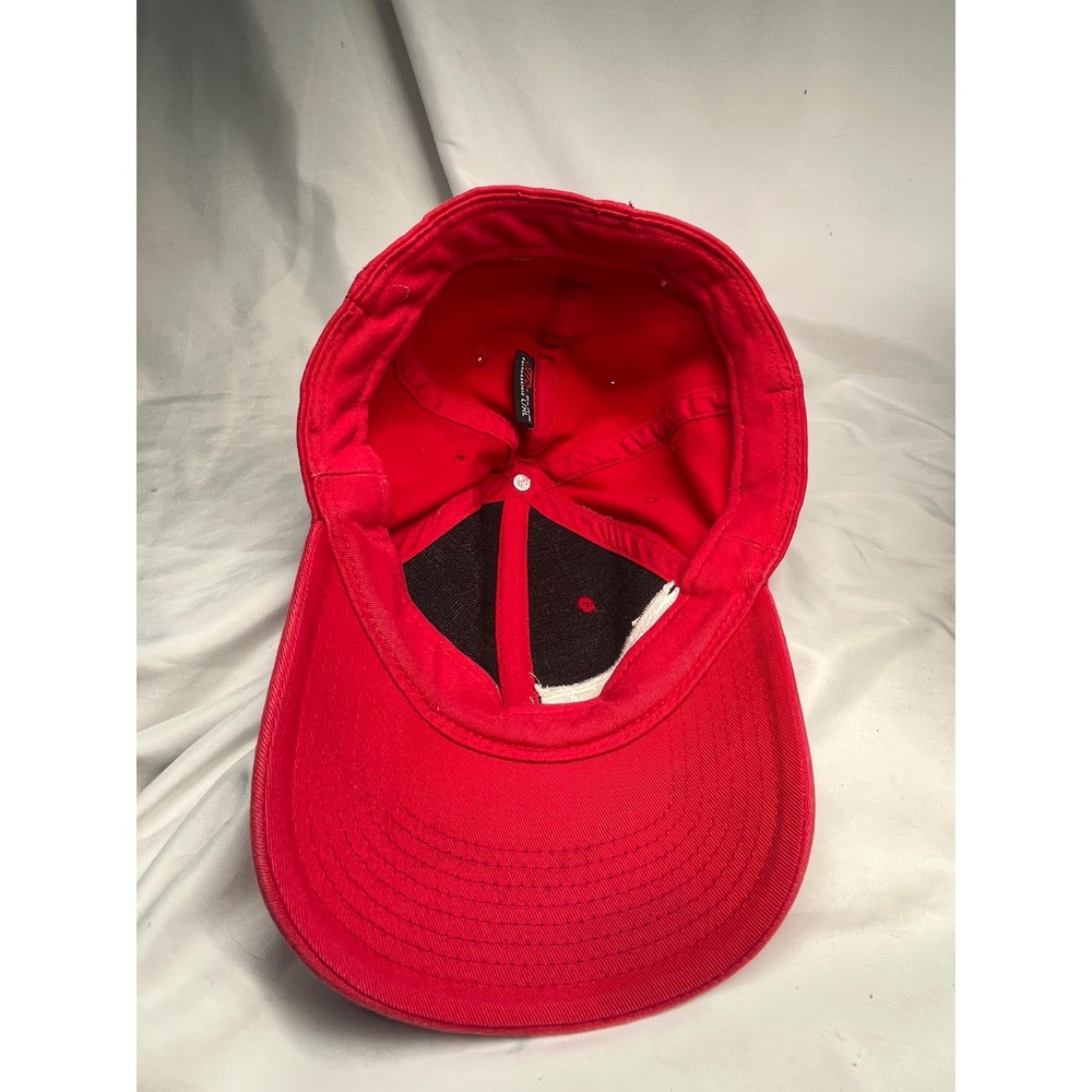 Vintage Yakima Ride Till You Yak Red Otto Flex Baseball Cap Hat Mens L/XL - Picture 7 of 8